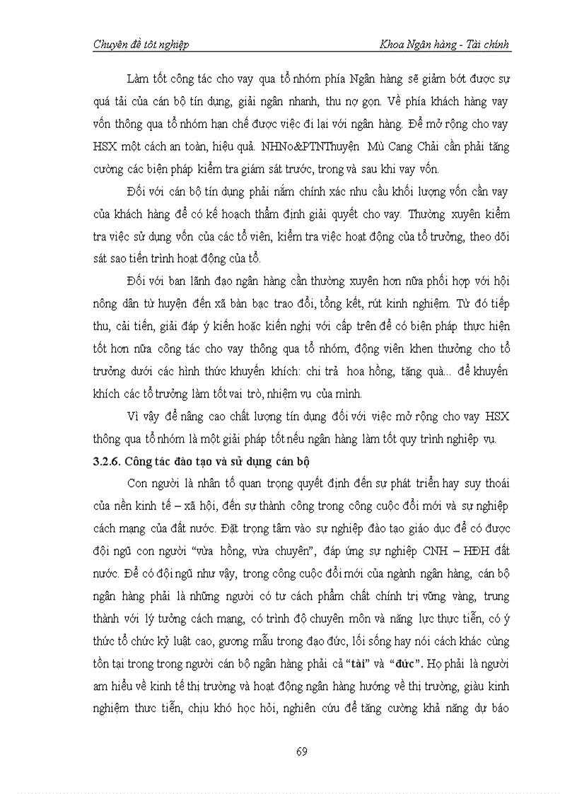image for page Giải pháp nâng cao hiệu quả tín dụng đối với hộ sản xuất tại chi nhánh ngân hàng nông nghiệp và phát triển nông thôn huyện mù cang chải tỉnh YÊN BÁI
