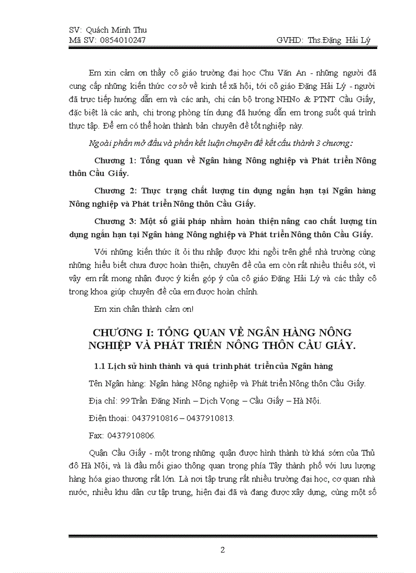 image for page Các giải pháp nâng cao chất lượng tín dụng ngắn hạn tại Ngân hàng Nông nghiệp và Phát triển Nông thôn Cầu Giấy 1