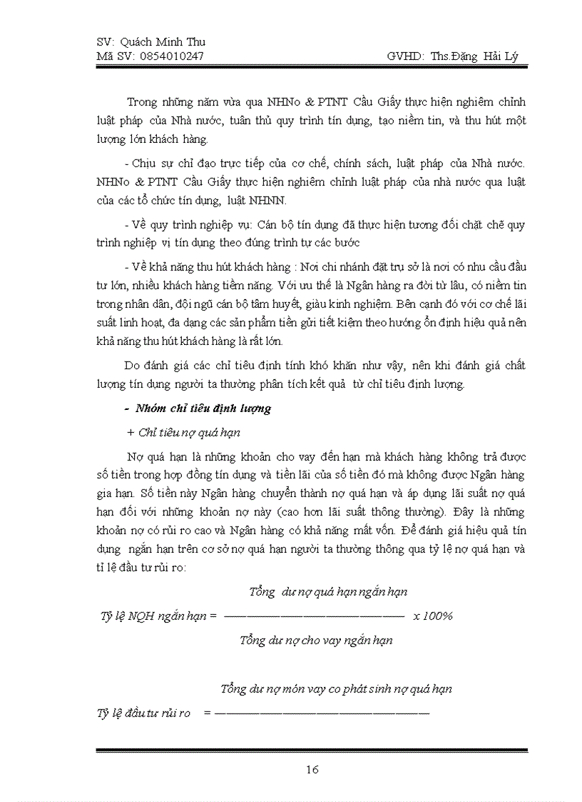 image for page Các giải pháp nâng cao chất lượng tín dụng ngắn hạn tại Ngân hàng Nông nghiệp và Phát triển Nông thôn Cầu Giấy 1