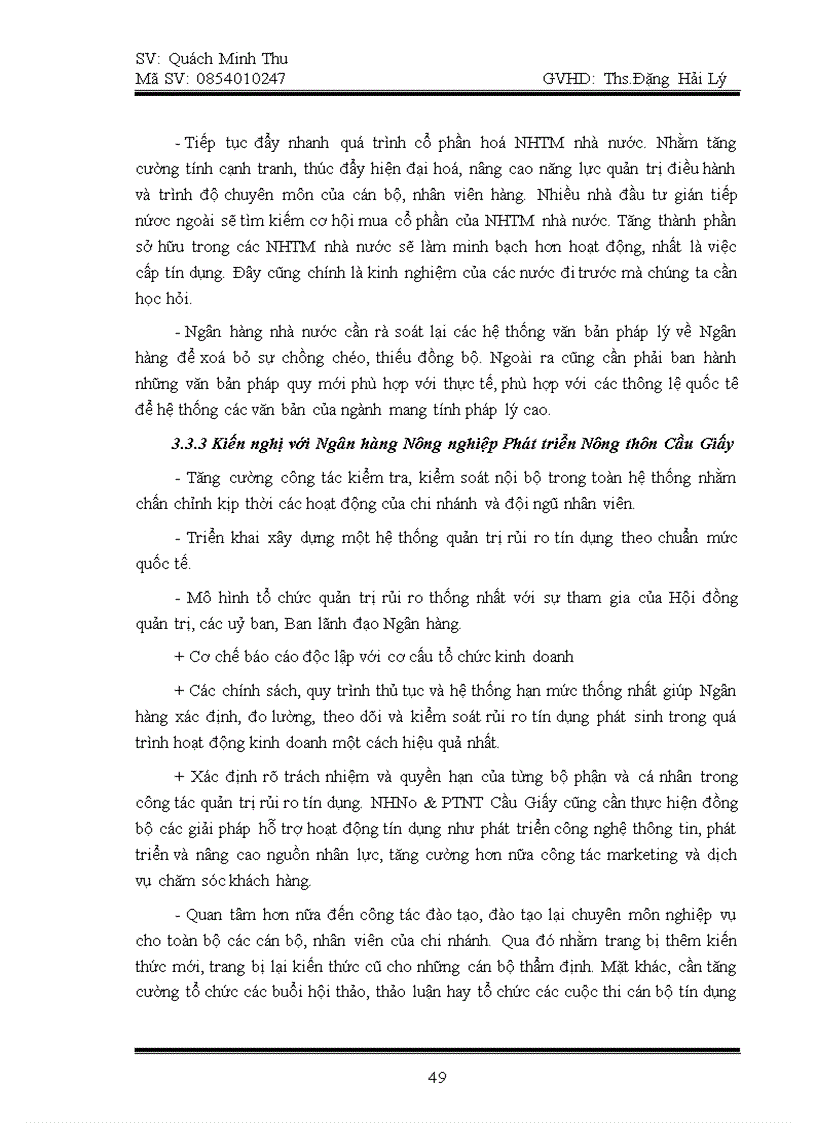 image for page Các giải pháp nâng cao chất lượng tín dụng ngắn hạn tại Ngân hàng Nông nghiệp và Phát triển Nông thôn Cầu Giấy 1