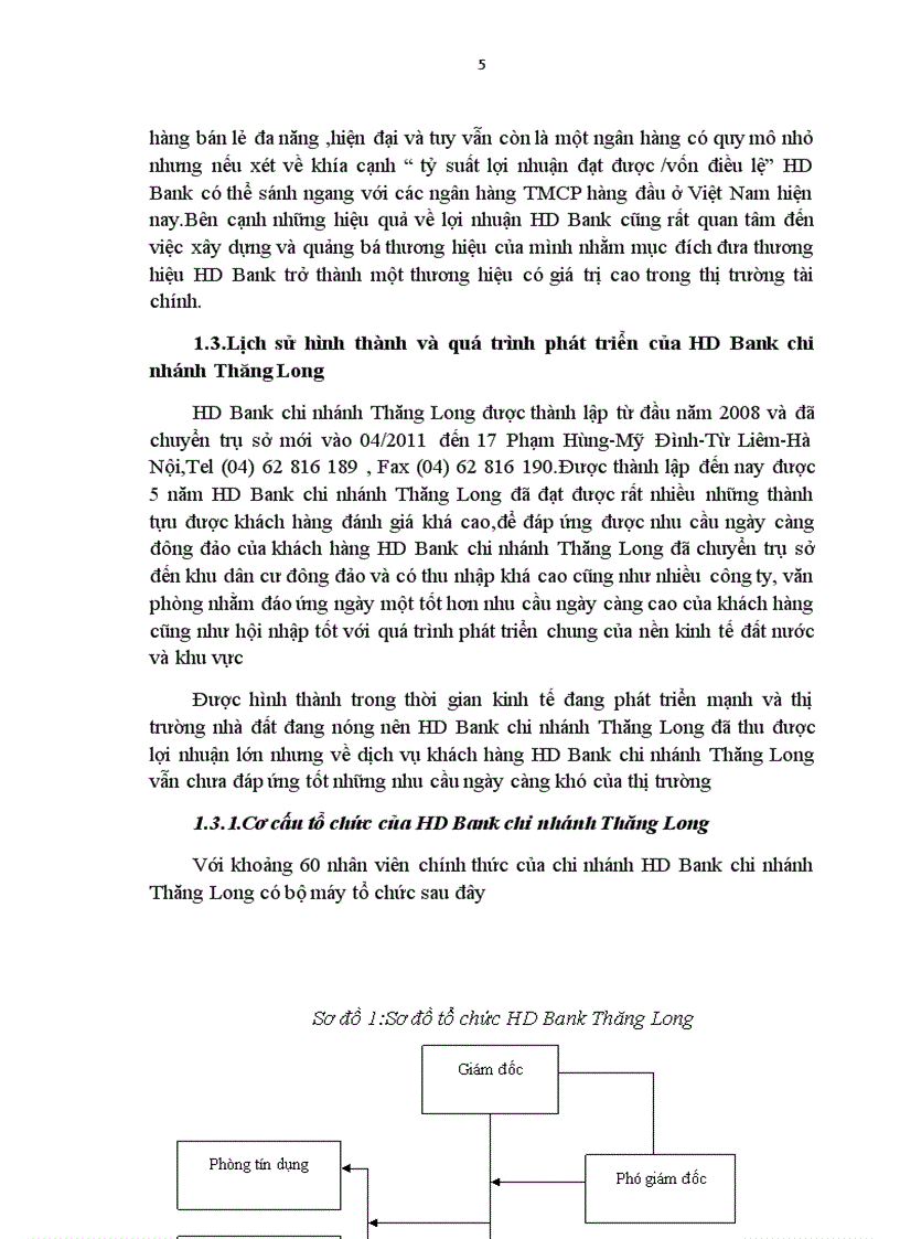 image for page Nâng cao chất lượng dịch vụ phục vụ khách hàng tại HDBank chi nhánh Thăng Long 1