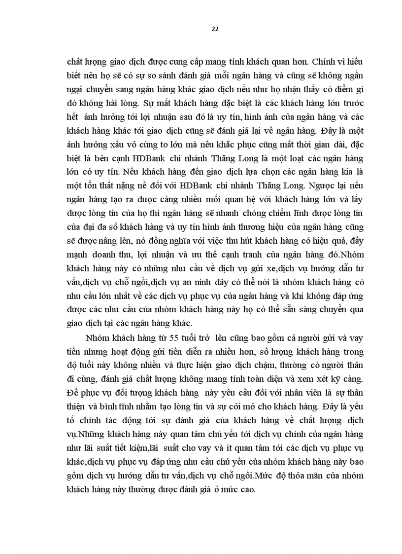 image for page Nâng cao chất lượng dịch vụ phục vụ khách hàng tại HDBank chi nhánh Thăng Long 1