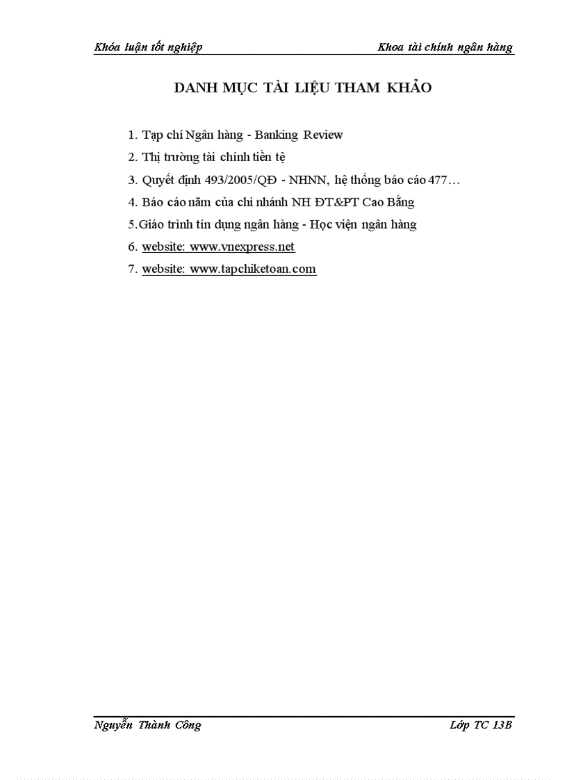 image for page Giải pháp phòng ngừa hạn chế rủi ro tín dụng trong tại Ngân Hàng Đầu Tư và Phát Triển Việt Nam chi nhánh Tỉnh Cao Bằng 1