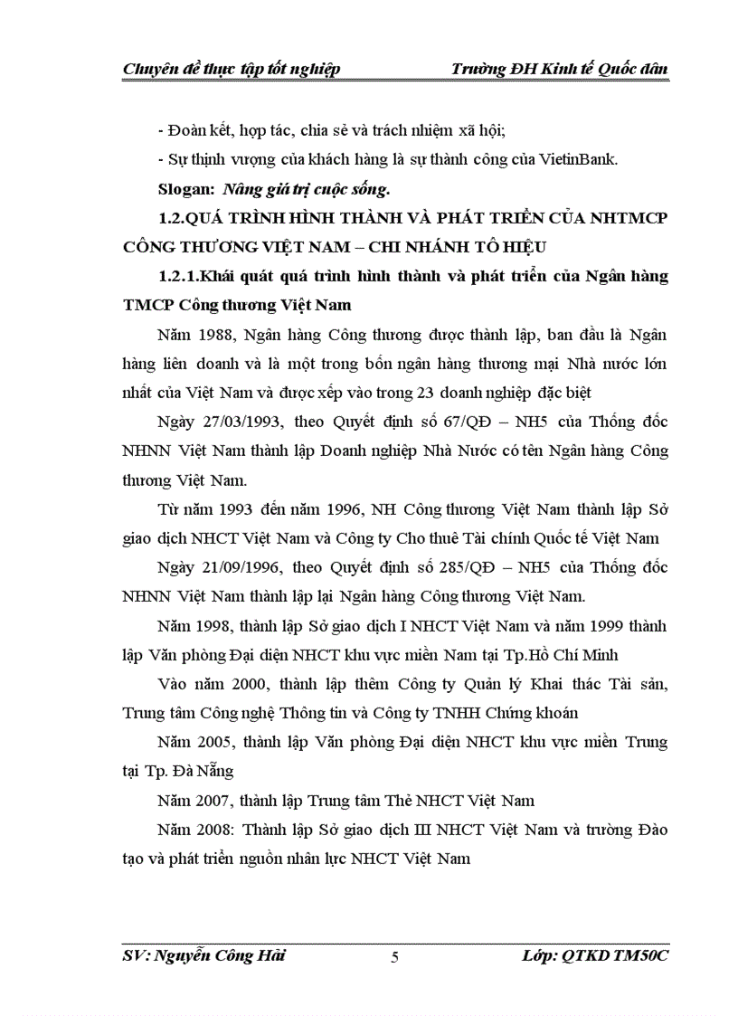 image for page Giải pháp mở rộng và phát triển tín dụng với doanh nghiệp vừa và nhỏ tại NHTMCP Công thương Việt Nam chi nhánh Tô Hiệu