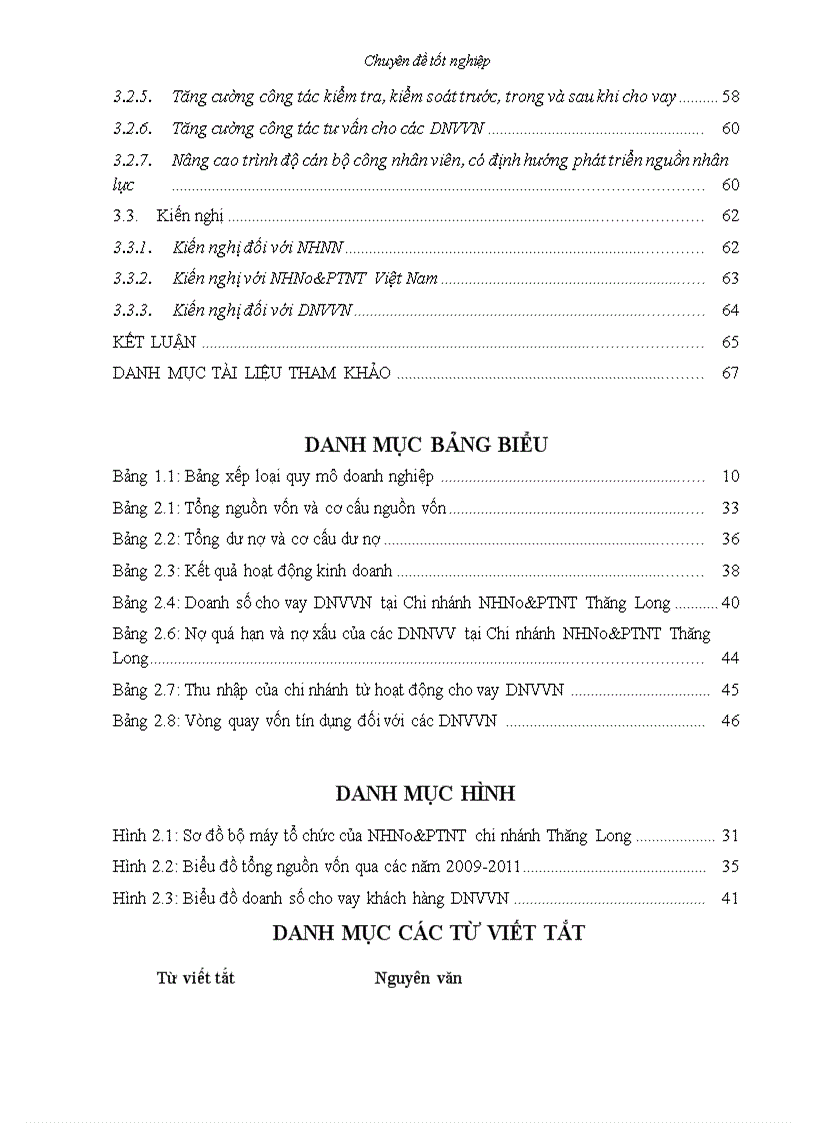 image for page Giải pháp nâng cao chất lượng tín dụng đối với doanh nghiệp vừa và nhỏ tại ngân hàng nông nghiệp và phát triển nông thôn chi nhánh THĂNG LONG