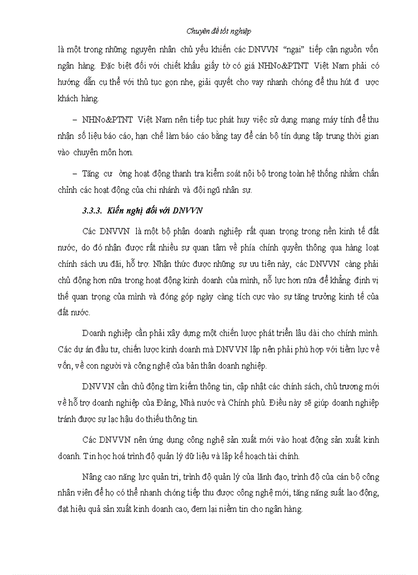 image for page Giải pháp nâng cao chất lượng tín dụng đối với doanh nghiệp vừa và nhỏ tại ngân hàng nông nghiệp và phát triển nông thôn chi nhánh THĂNG LONG