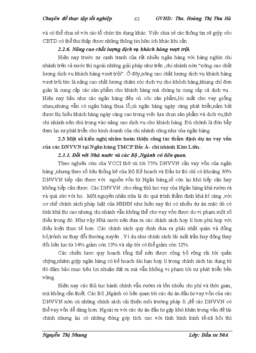 image for page Hoàn thiện công tác thẩm định dự án đầu tư vay vốn của các DNVVN tại Ngân hàng thương mại cổ phần Bắc Á chi nhánh Kim Liên 1