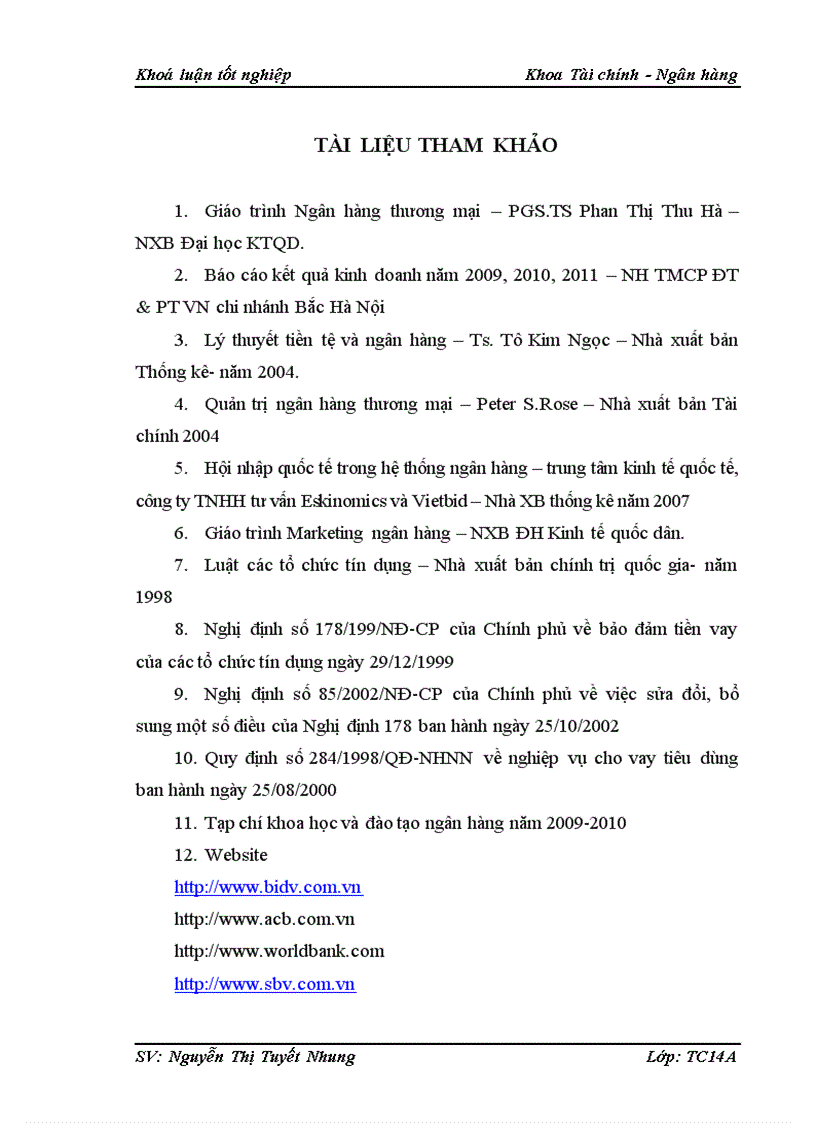 image for page Giải pháp mở rộng cho vay tiêu dùng tai Ngân hàng TMCP Đầu tư và phát triển Việt Nam chi nhánh Bắc Hà Nội