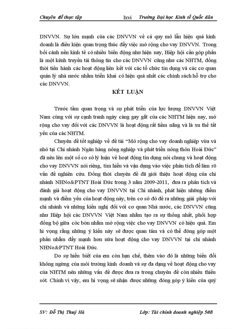 image for page Mở rộng cho vay doanh nghiệp vừa và nhỏ tại ngân hàng nông nghiệp và phát triển nông thôn chi nhánh Hoài Đức