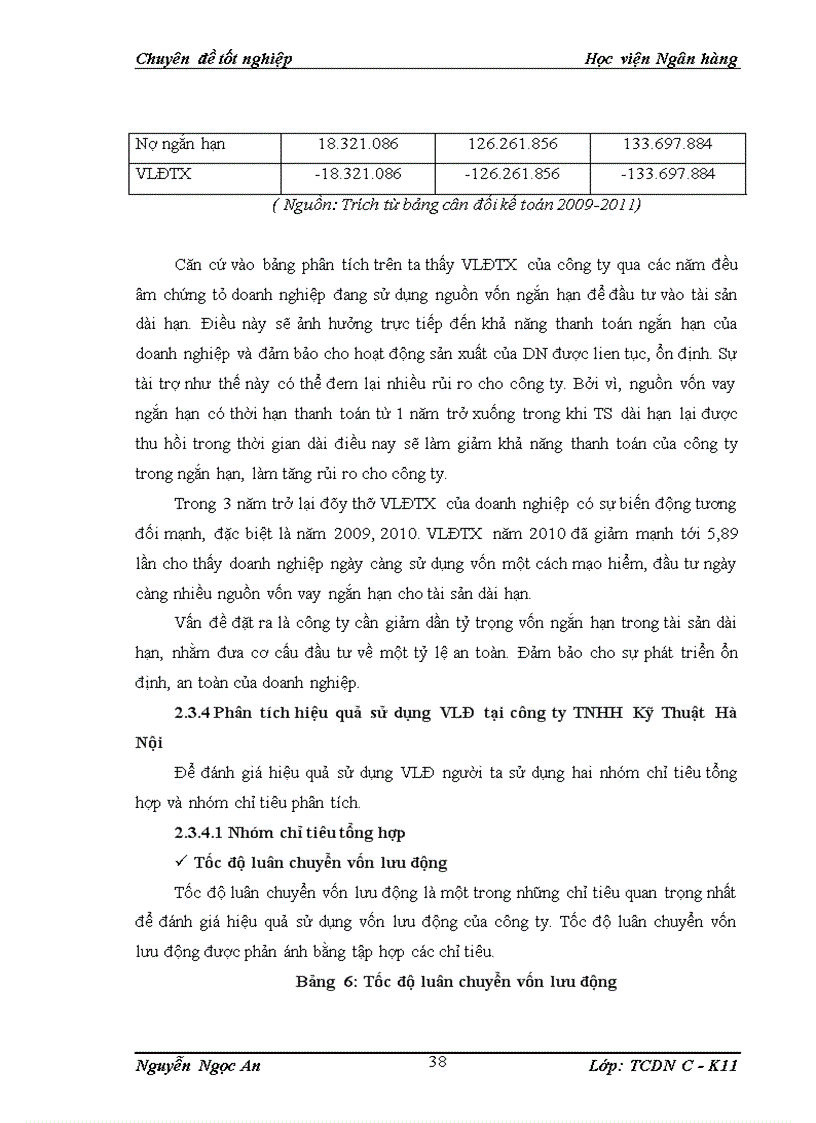 image for page Vốn lưu động và hiệu quả sử dụng vốn lưu động Công ty TNHH Kỹ Thuật Hà Nội