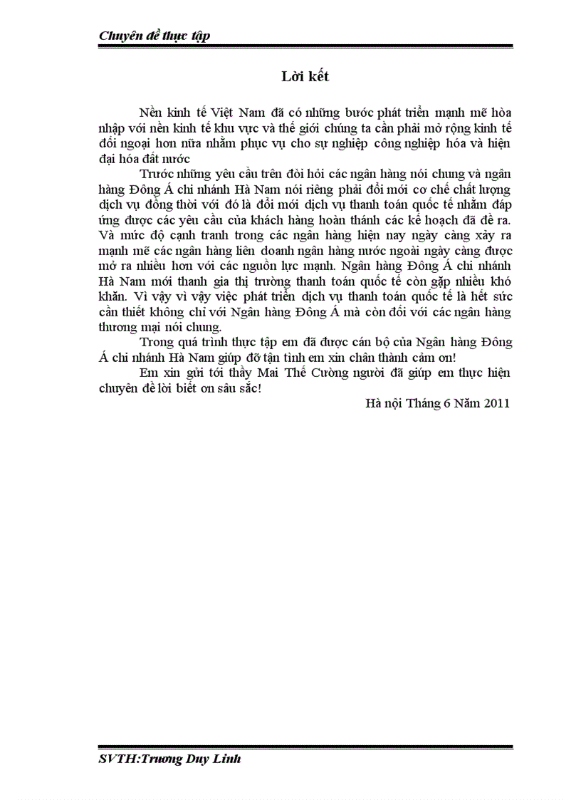 image for page Phát triển dịch vụ thanh toán quốc tế tại Ngân Hàng ĐônG Á chi nhánh Hà Nam