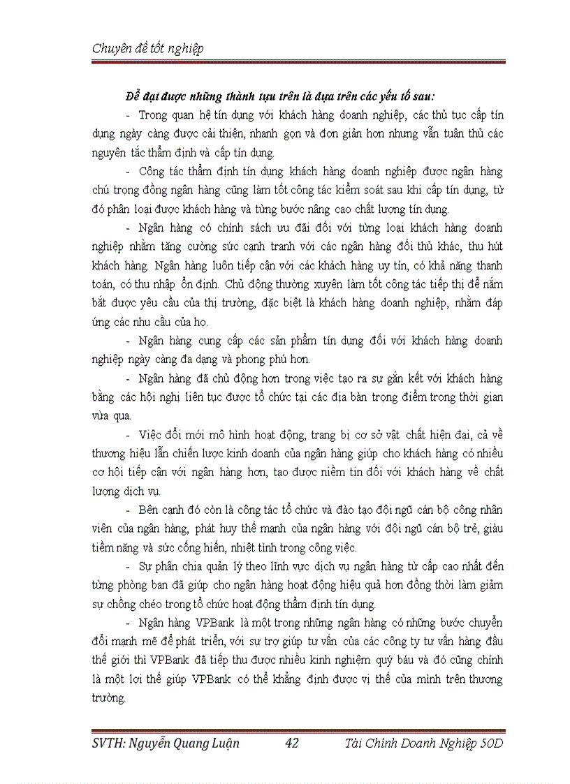 image for page Nâng cao chất lượng thẩm định tín dụng đối với khách hàng doanh nghiệp tại ngân hàng thương mại cổ phần Việt Nam Thịnh Vượng VPBank