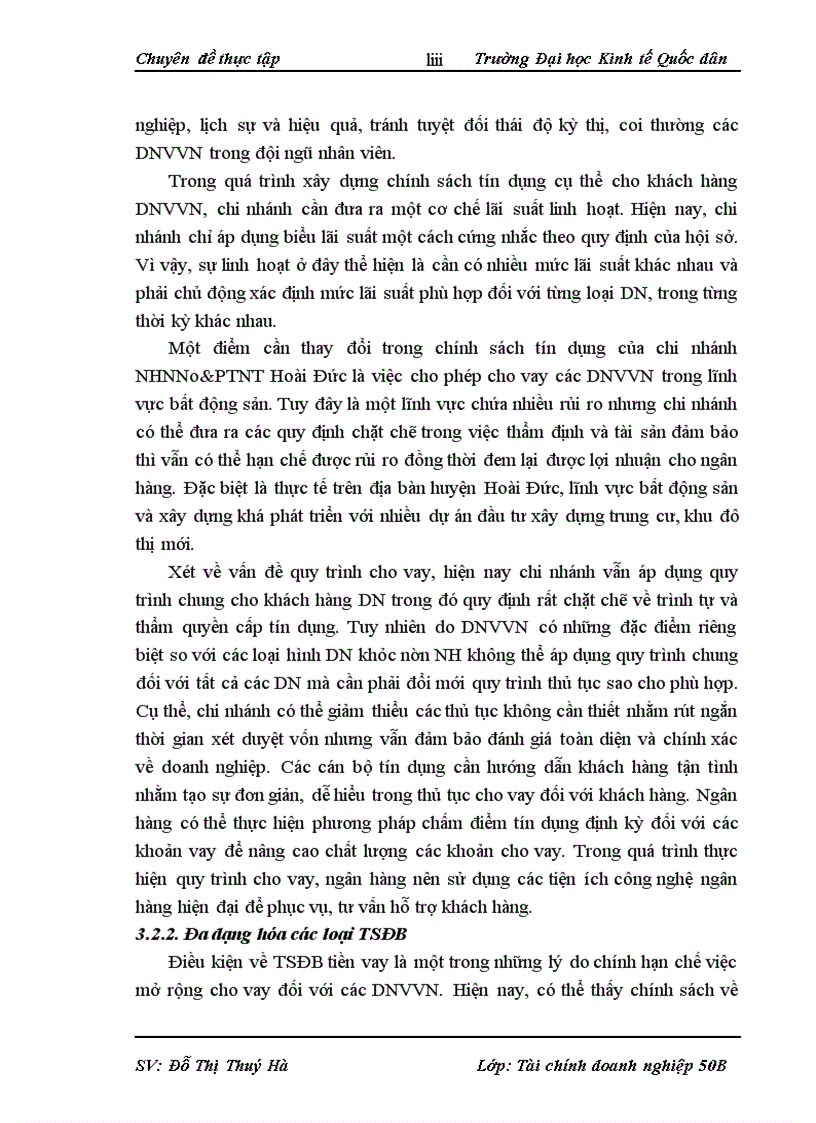 image for page Mở rộng cho vay doanh nghiệp vừa và nhỏ tại ngân hàng nông nghiệp và phát triển nông thôn chi nhánh Hoài Đức 1