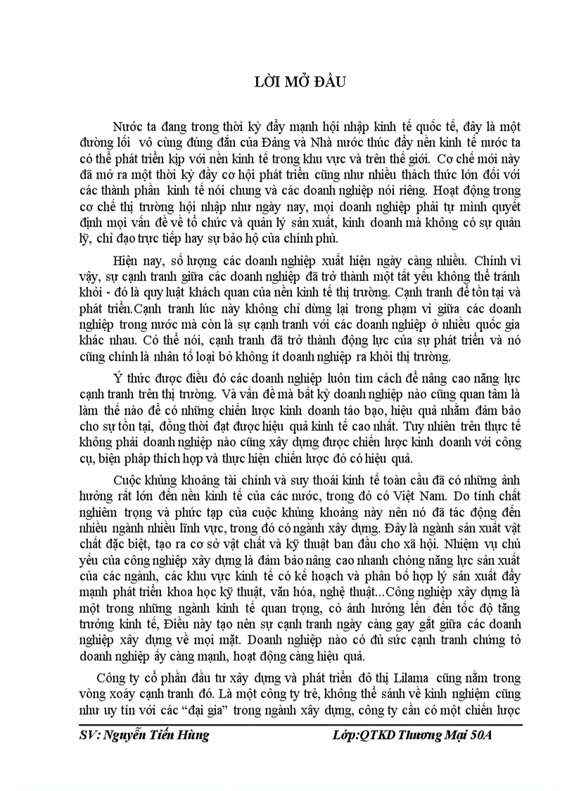 image for page Nâng cao năng lực cạnh tranh tại công ty Cổ phần đầu tư xây dựng và phát triển đô thị Lilama