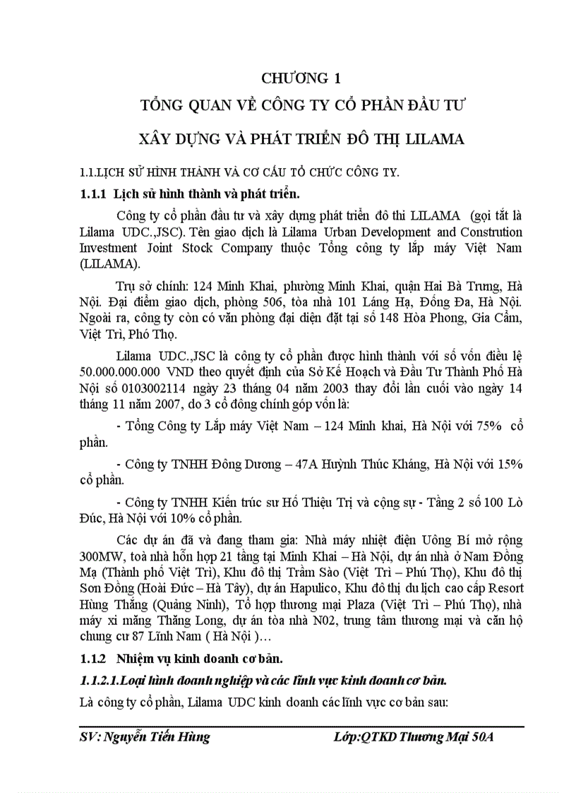 image for page Nâng cao năng lực cạnh tranh tại công ty Cổ phần đầu tư xây dựng và phát triển đô thị Lilama
