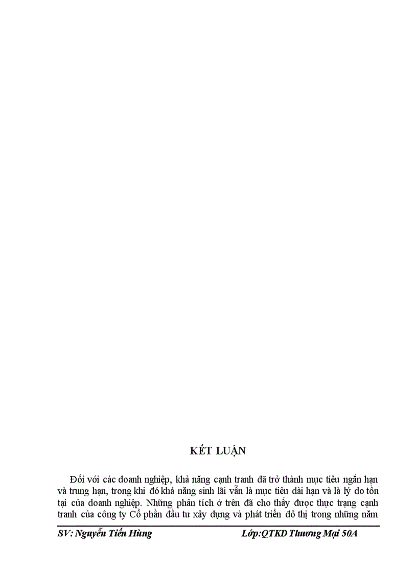 image for page Nâng cao năng lực cạnh tranh tại công ty Cổ phần đầu tư xây dựng và phát triển đô thị Lilama