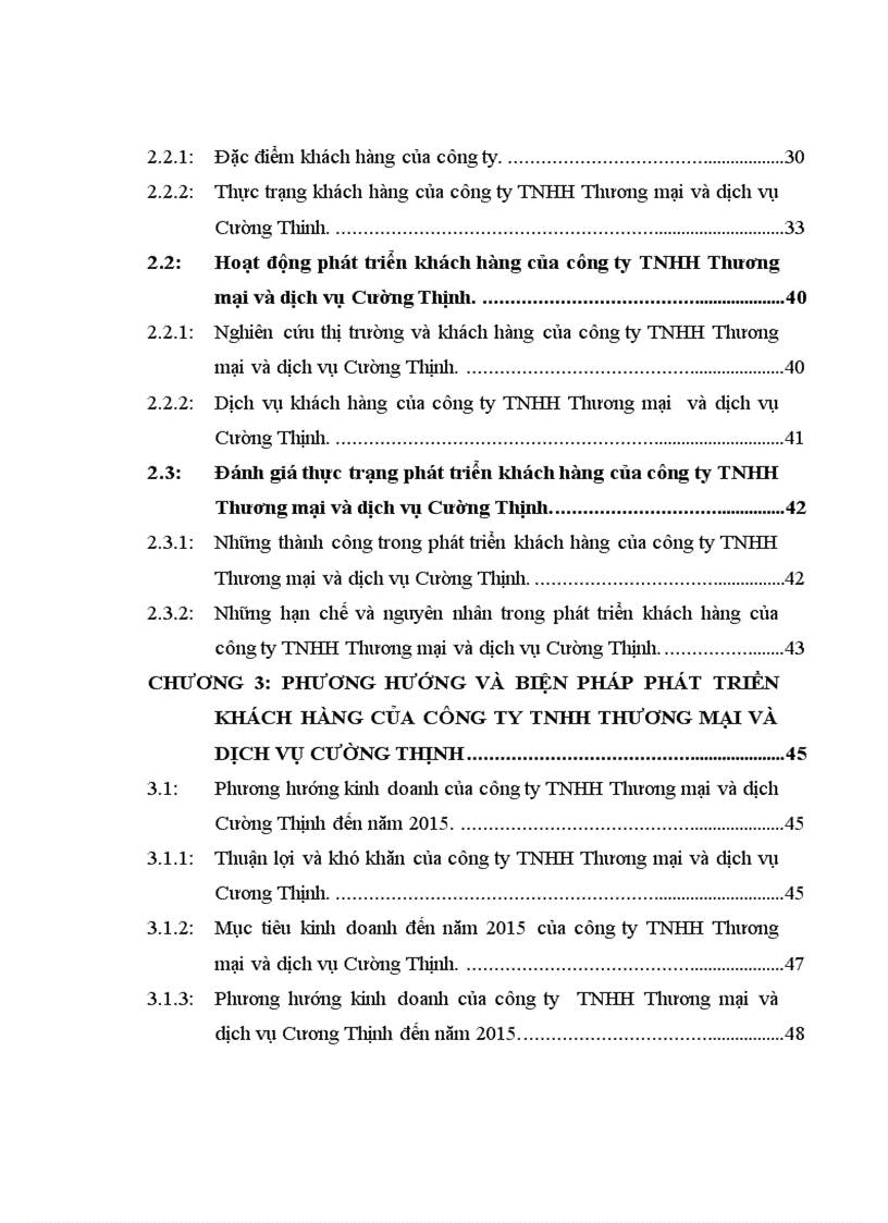 image for page Hoạt động phát triển khách hàng của Công ty TNHH Thương mại và dịch vụ Cường Thịnh