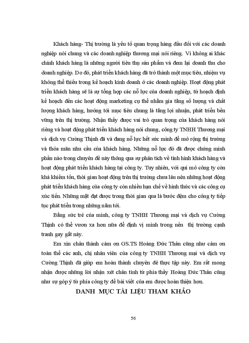 image for page Hoạt động phát triển khách hàng của Công ty TNHH Thương mại và dịch vụ Cường Thịnh