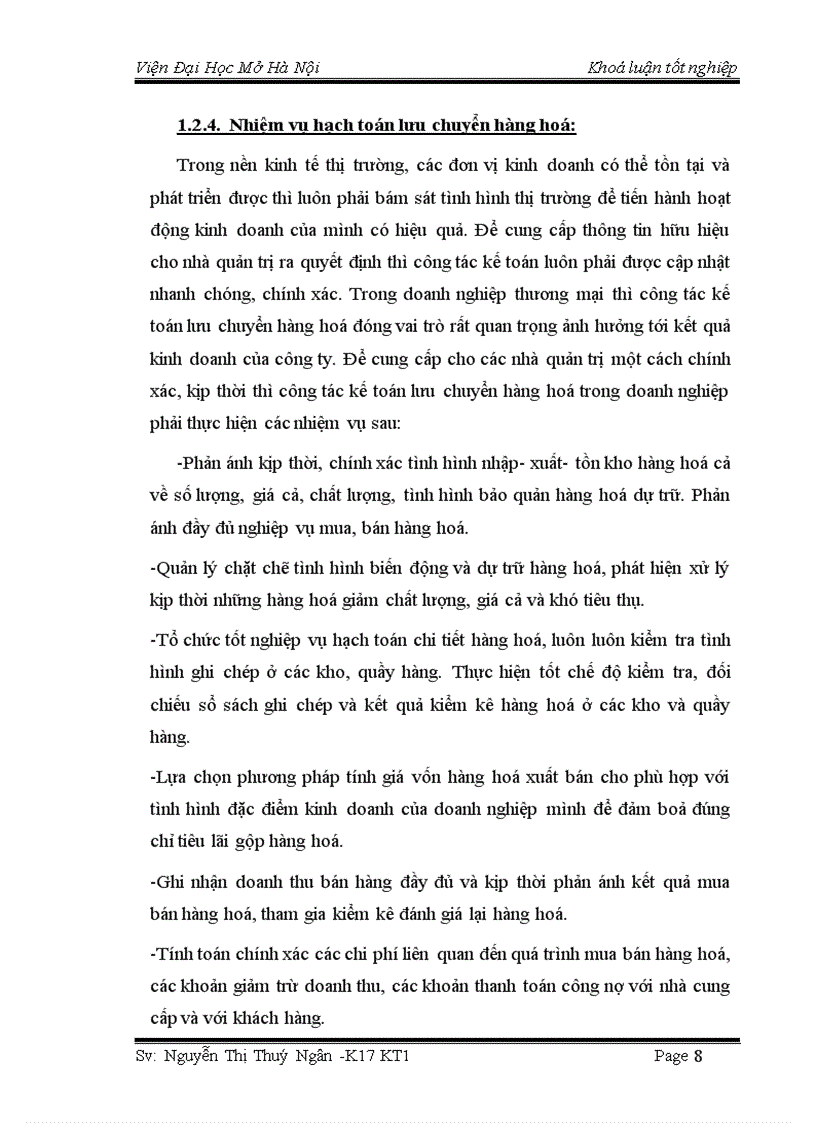 image for page Hoàn thiện kế toán lưu chuyển hàng hoá và xác định kết quả tiêu thụ hàng hoá tại công ty TNHH Sela