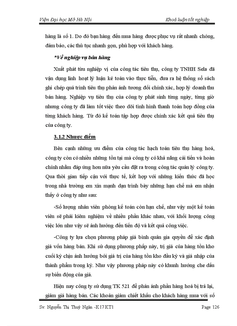 image for page Hoàn thiện kế toán lưu chuyển hàng hoá và xác định kết quả tiêu thụ hàng hoá tại công ty TNHH Sela