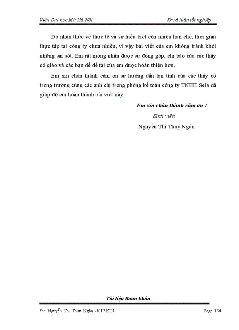 image for page Hoàn thiện kế toán lưu chuyển hàng hoá và xác định kết quả tiêu thụ hàng hoá tại công ty TNHH Sela