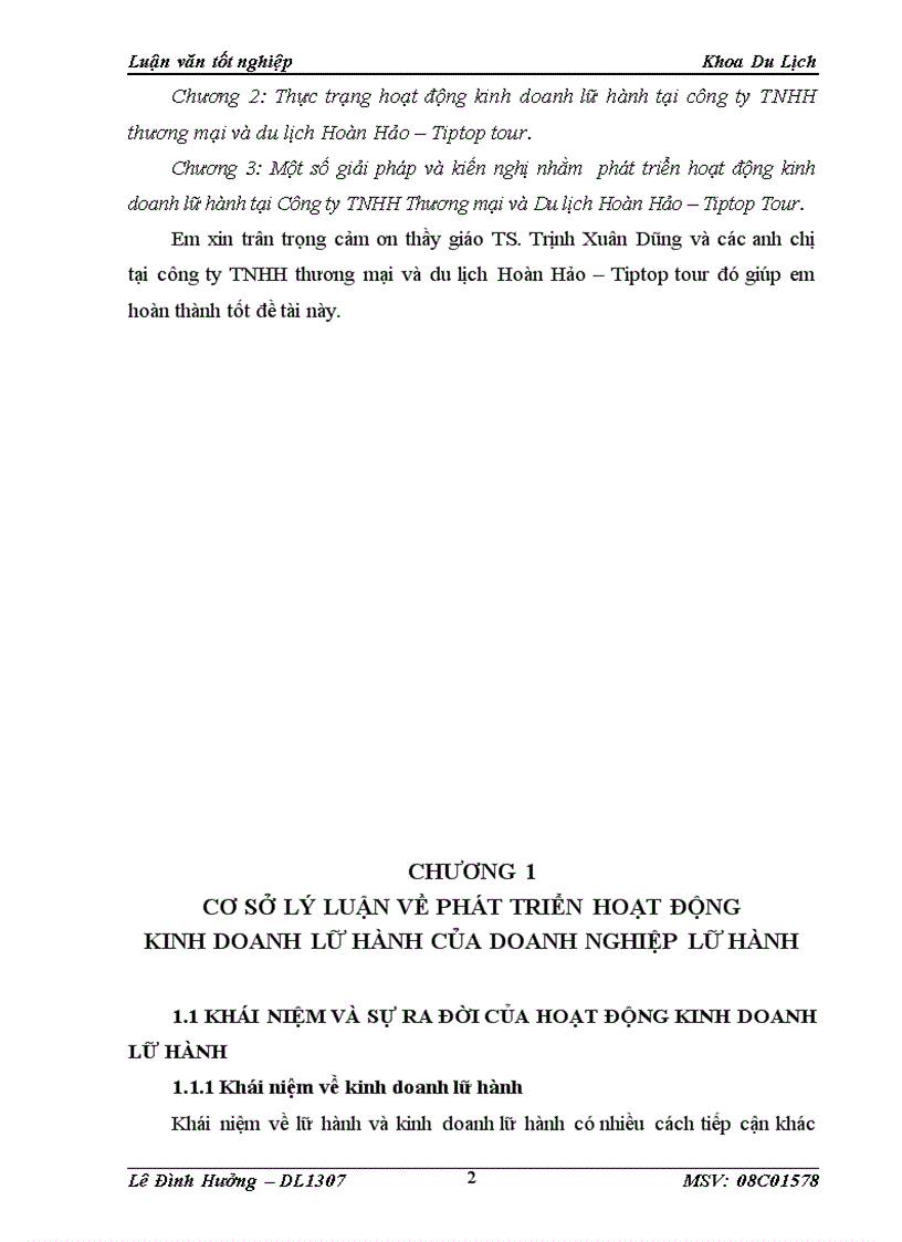 image for page Thực trạng và giải pháp phát triển hoạt động kinh doanh lữ hành tại Công ty TNHH Thương mại và Du lịch Hoàn Hảo Tiptop Tour 3