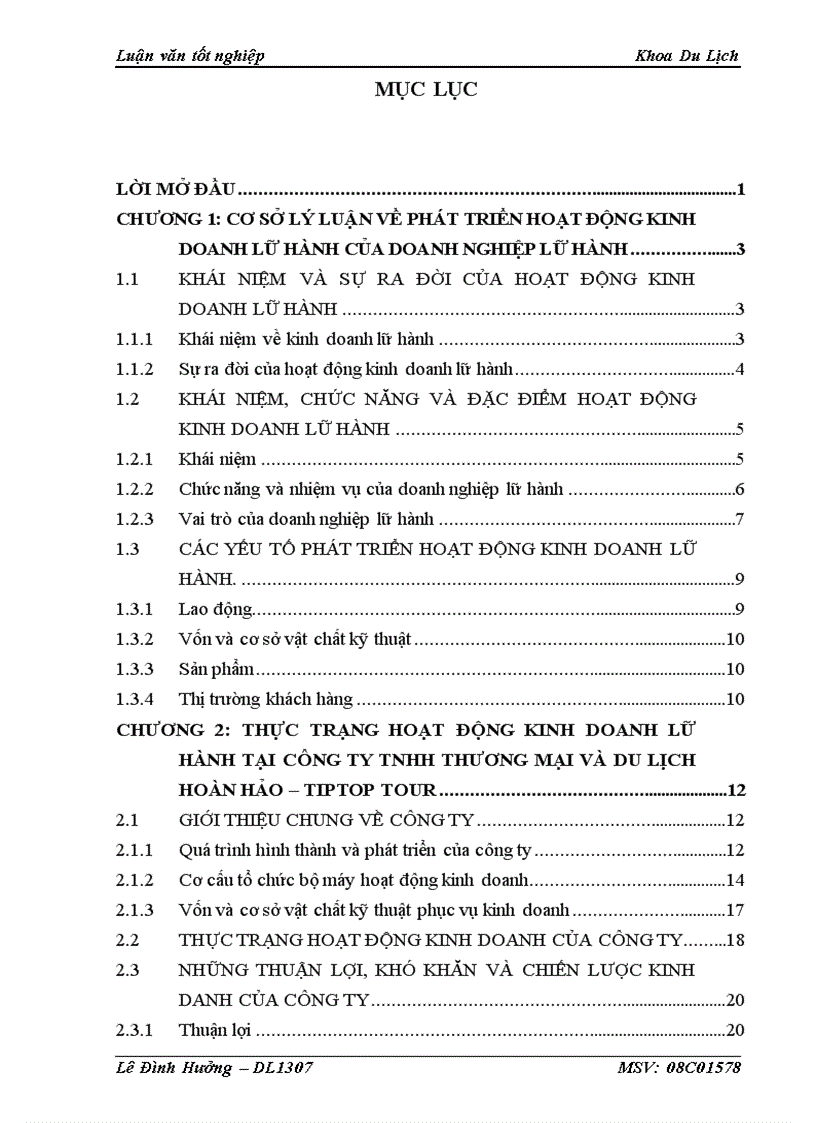 image for page Thực trạng và giải pháp phát triển hoạt động kinh doanh lữ hành tại Công ty TNHH Thương mại và Du lịch Hoàn Hảo Tiptop Tour 3
