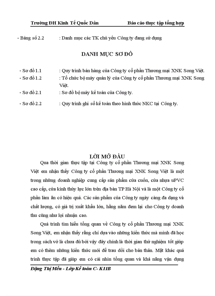 image for page Tổ chức bộ máy kế toán và hệ thống kế toán tại công ty cổ phần thương mại xnk SONG VIỆT