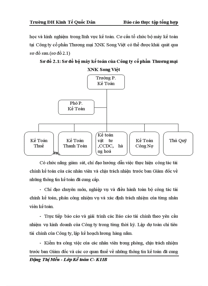 image for page Tổ chức bộ máy kế toán và hệ thống kế toán tại công ty cổ phần thương mại xnk SONG VIỆT
