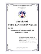 Hoàn thiện kế toán nguyên vật liệu tại Công ty Cổ phần 77