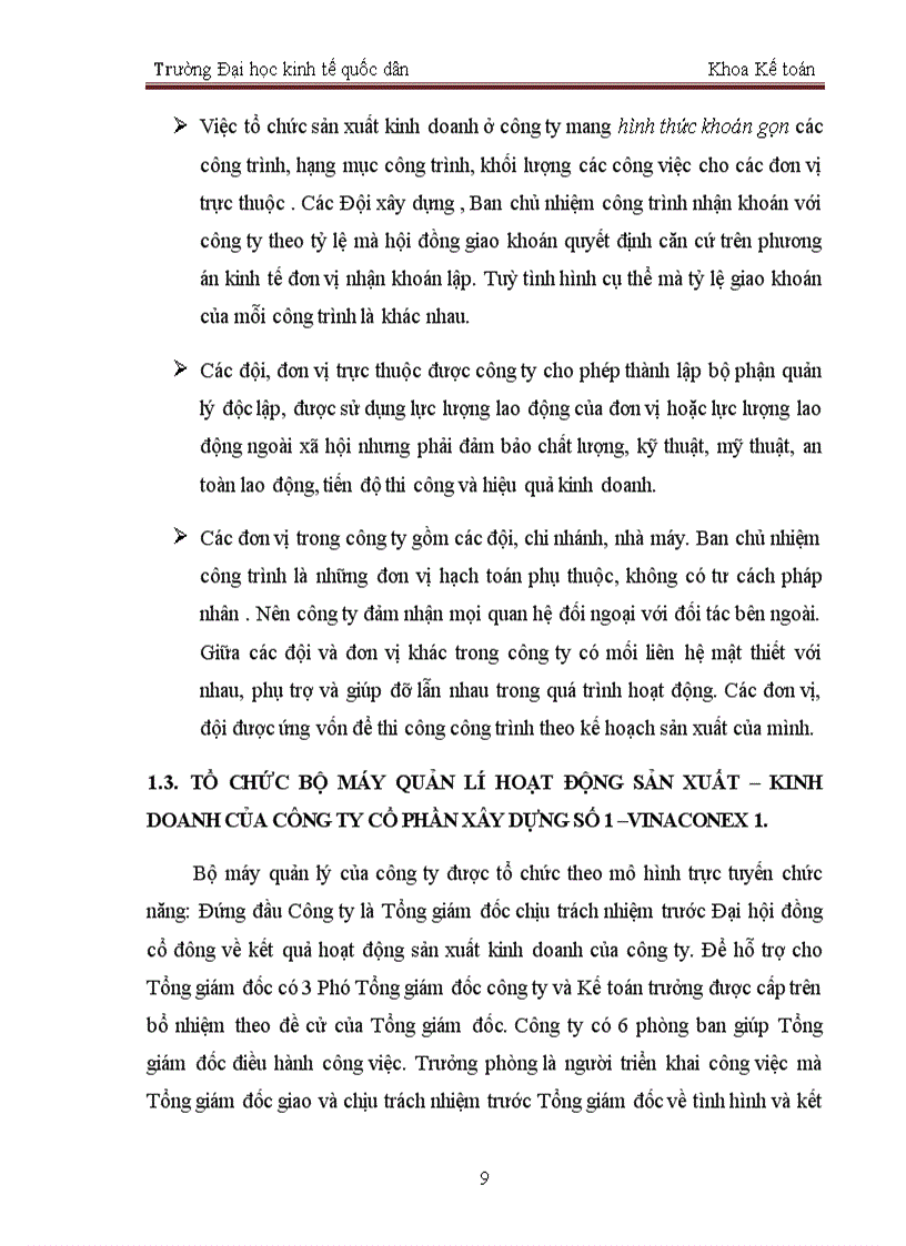 image for page Báo cáo kế toán thực tập tổng hợp tại Công ty cổ phần Xây dựng số 1 Vinaconex