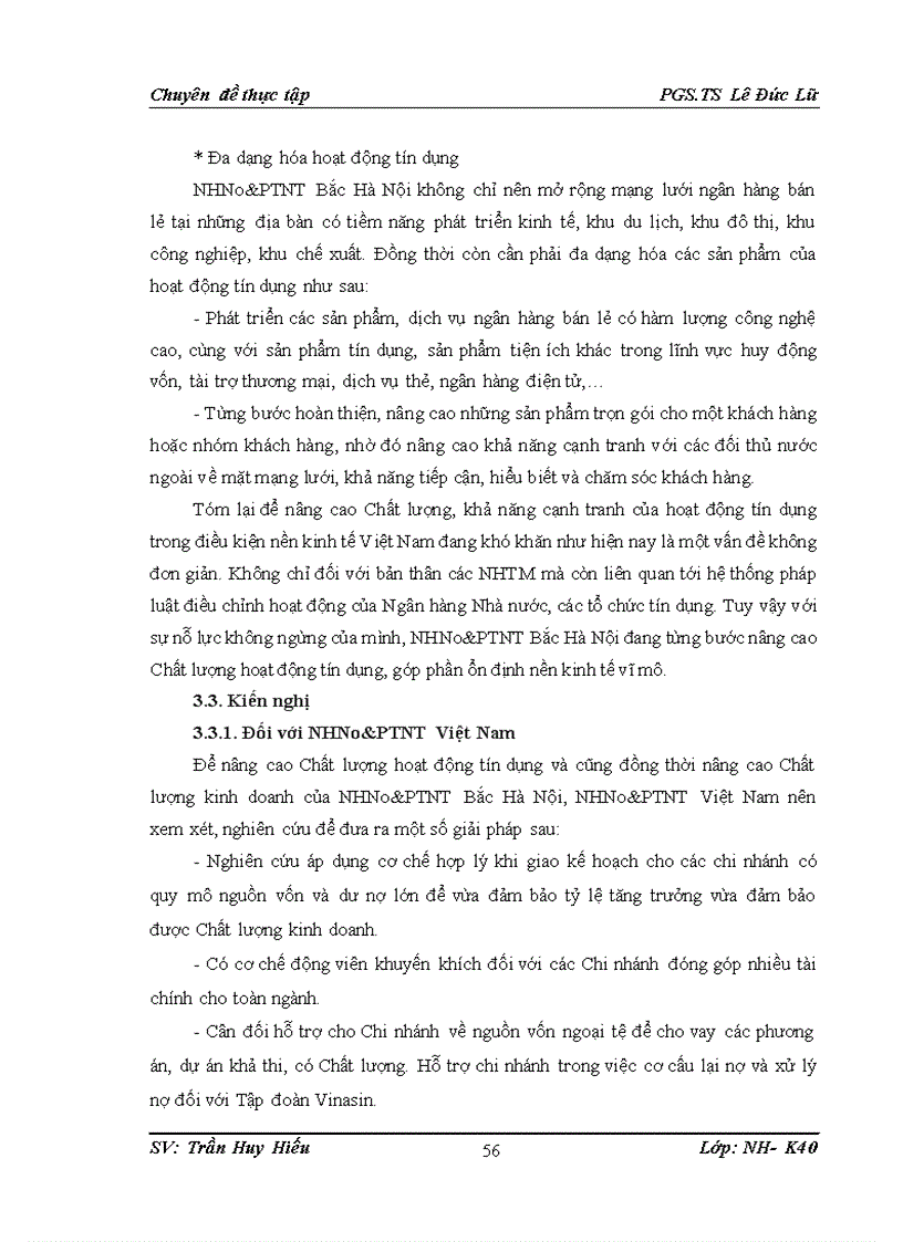 image for page Nâng cao Chất lượng hoạt động tín dụng tại NHNo PTNT Bắc Hà Nội