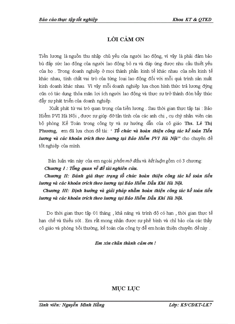 image for page Tổ chức và hoàn thiện công tác kế toán tiền lương và các khoản trích theo lương tại công ty bảo hiểm dầu khí Hà NộI
