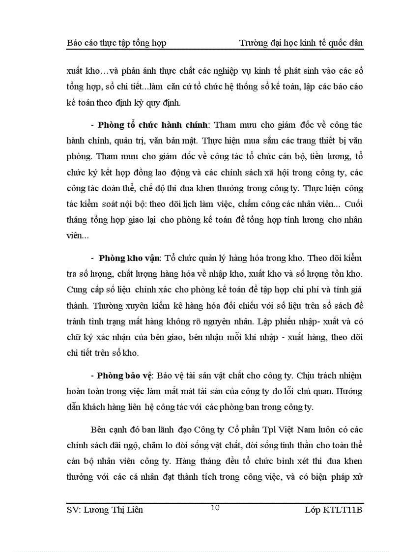 image for page Báo cáo thực tập tổng hợp kế toán tại Công ty Cổ phần Tpl Việt Nam