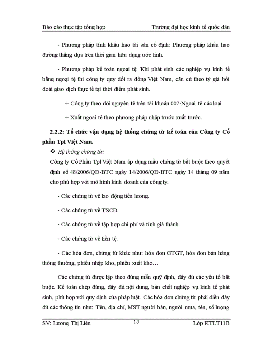 image for page Báo cáo thực tập tổng hợp kế toán tại Công ty Cổ phần Tpl Việt Nam