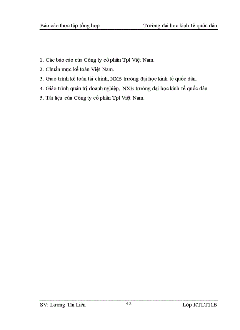 image for page Báo cáo thực tập tổng hợp kế toán tại Công ty Cổ phần Tpl Việt Nam