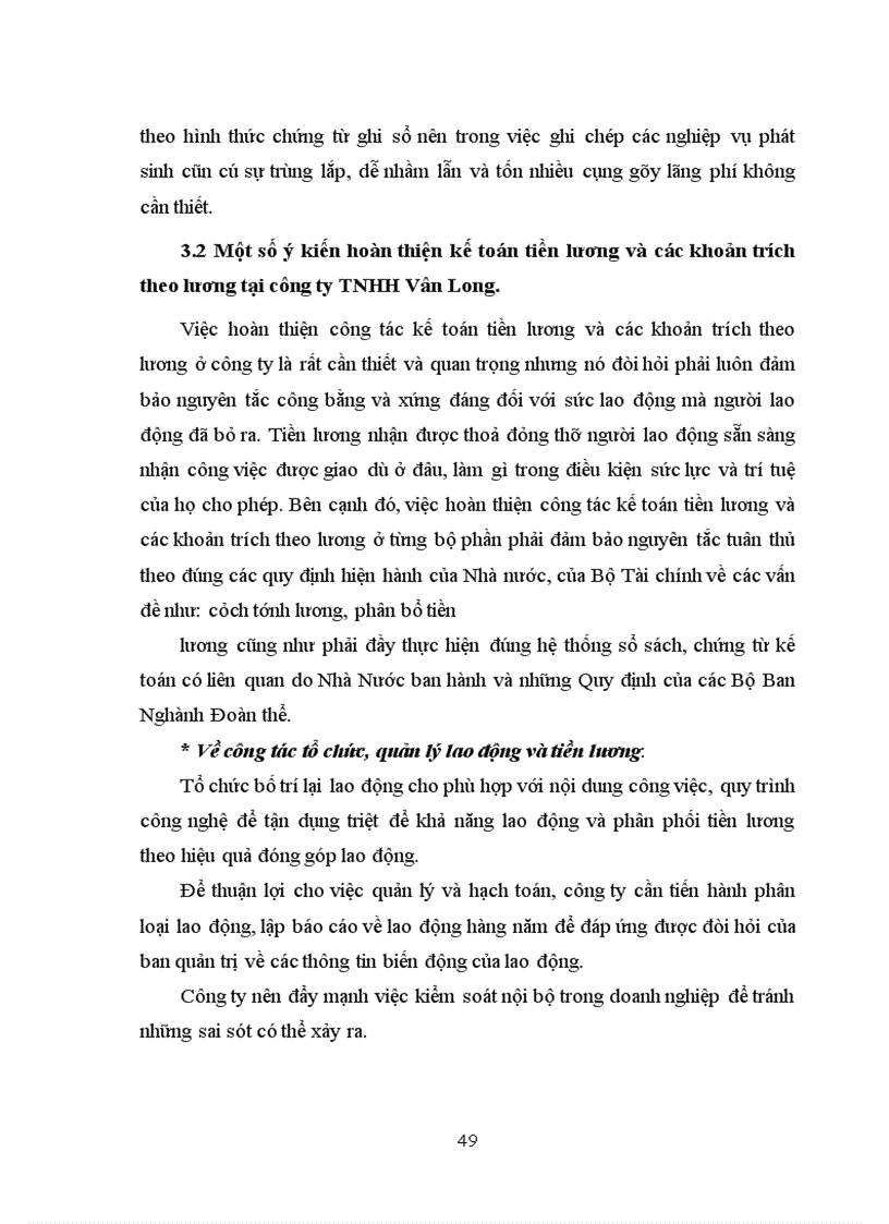 image for page Hạch toán tiền lương và các khoản trích theo lương tại công ty TNHH Vân Long