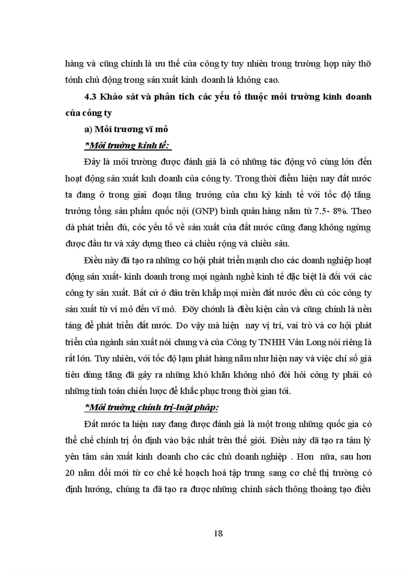 image for page Khảo sát các yếu tố đầu ra đầu vào và môi trường kinh doanh của công ty