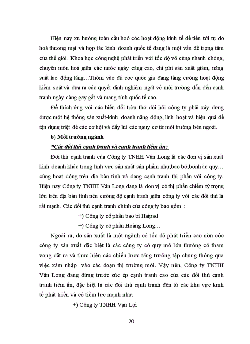 image for page Khảo sát các yếu tố đầu ra đầu vào và môi trường kinh doanh của công ty