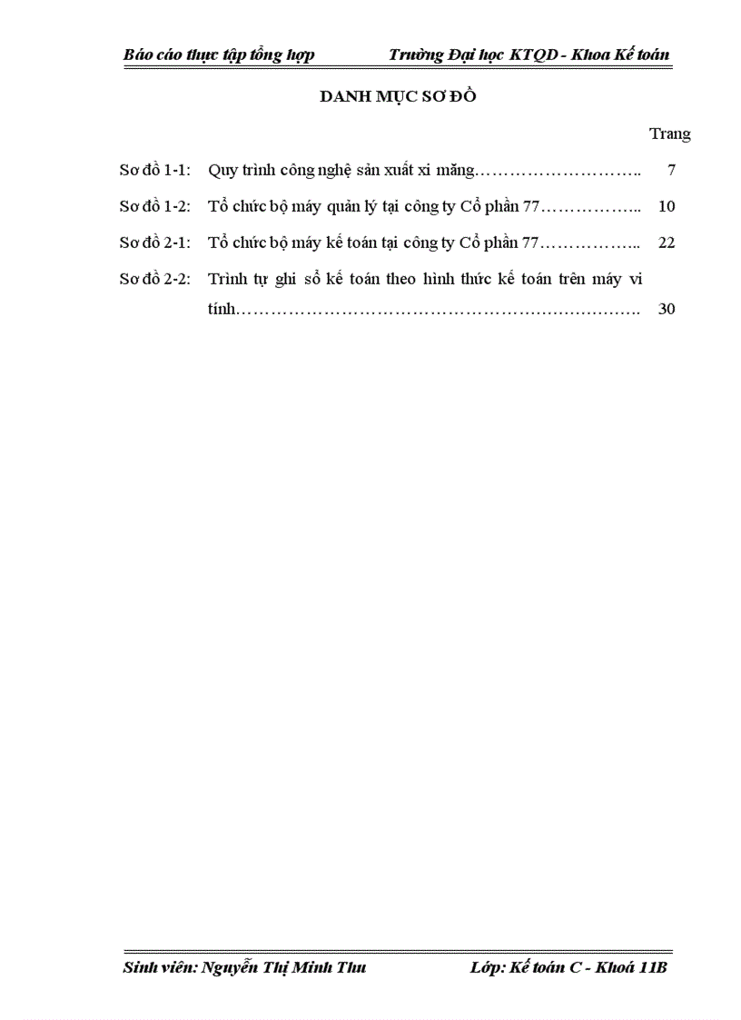 image for page Báo cáo tổng hợp Tổ chức bộ máy kế toán và hệ thống kế toán tại công ty Cổ phần 77
