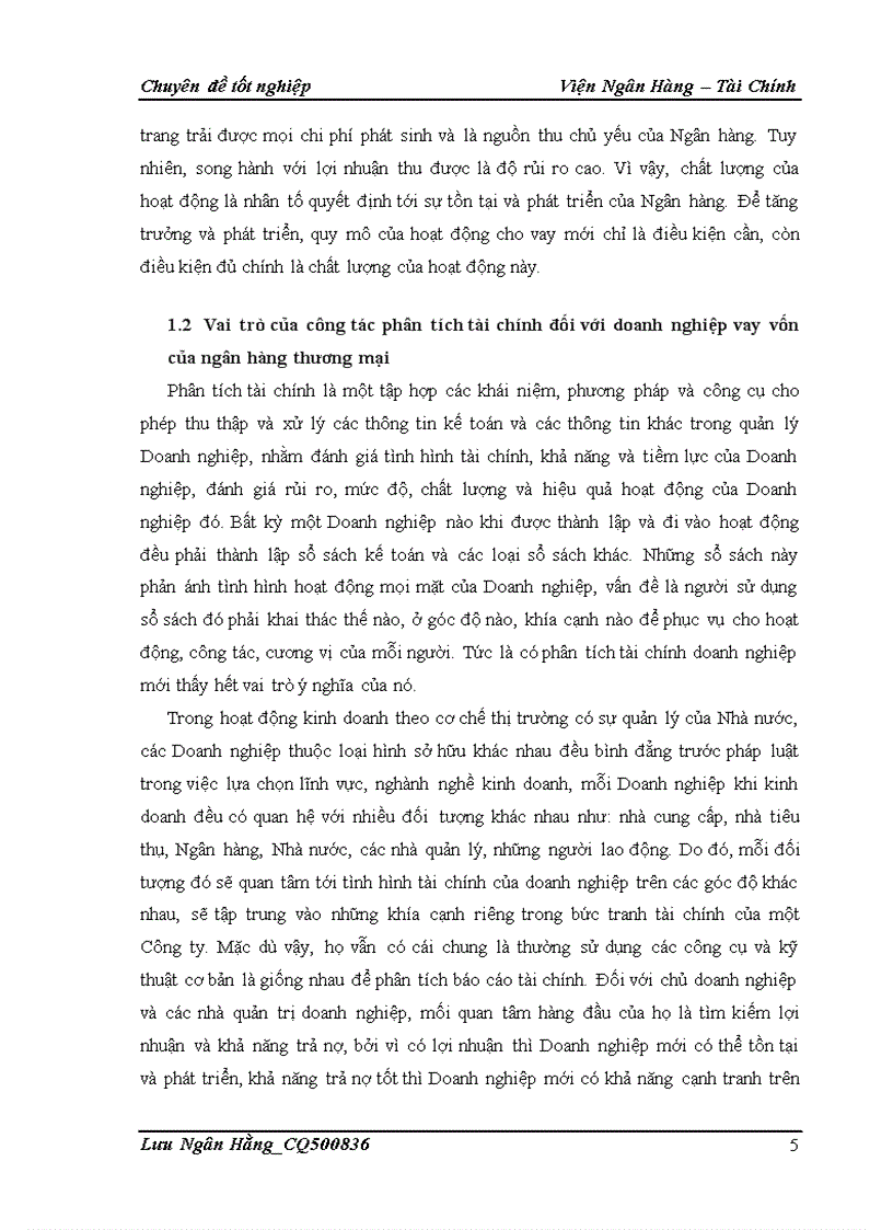 image for page Giải pháp nâng cao chất lượng phân tích tài chính đối với doanh nghiệp vay vốn tại Chi nhánh Ngân hàng TMCP Á Châu Hà Nội