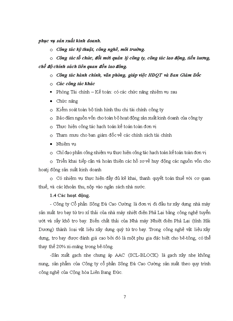 image for page Báo cáo thực tập tổng hợp về Hoạt động đầu tư tại Công ty cổ phần sông Đà 12 Cao Cường