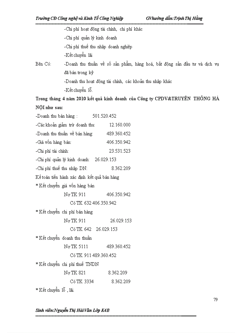 image for page Tổ chức kế toán bán hàng và xác định kết quả kinh doanh tại Công ty cổ phần dịch vụ và truyền thông hà nội 1