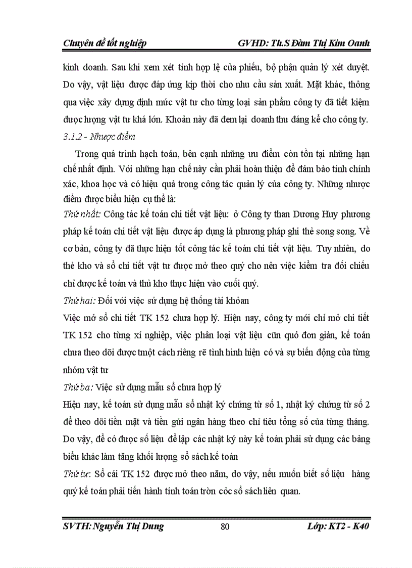 image for page Thực trạng kế toán nguyên vật liệu tại công ty than Dương Huy