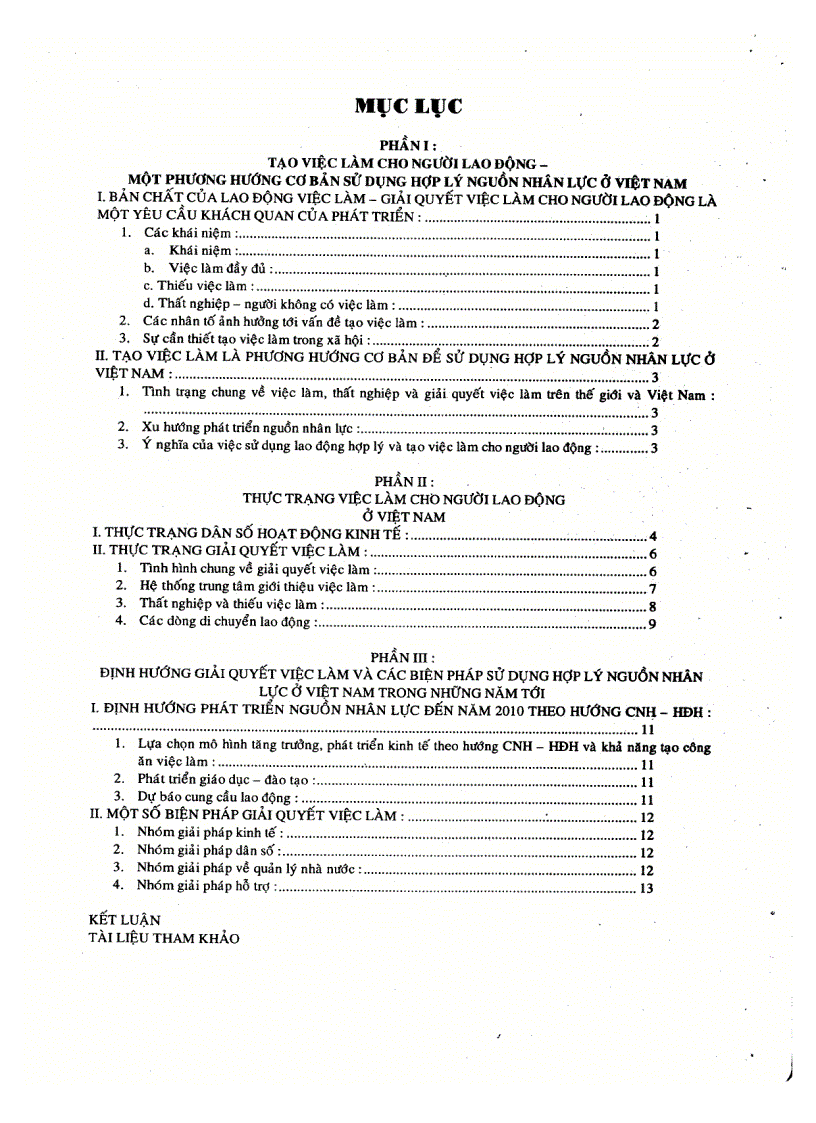 image for page Tạo việc làm cho người lao động nhằm sử dụng hợp lý nguồn nhân lực ở VN