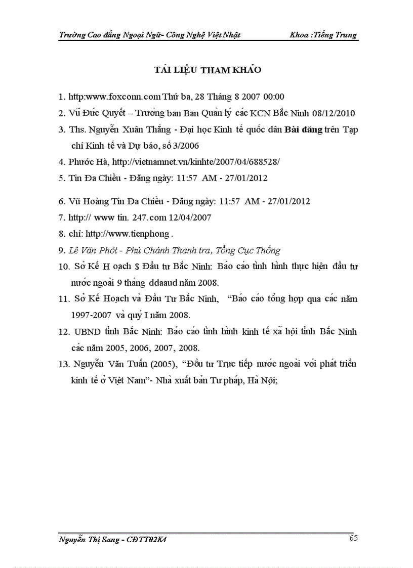 image for page Nghiên cứu thực trạng đầu tư và hiệu quả kinh tế của các công ty Trung Quốc trên địa bàn tỉnh Bắc Ninh