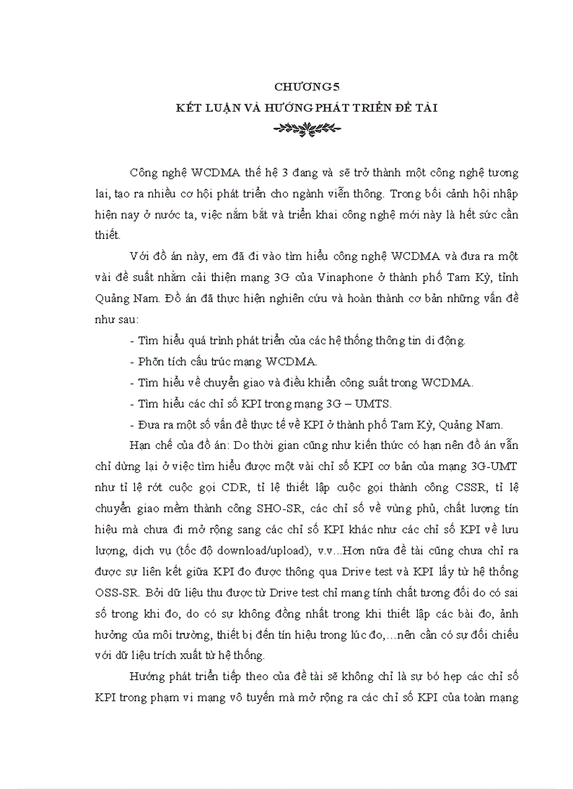 image for page Tối ưu chỉ số KPI mạng vô tuyến 3G UMTS 3