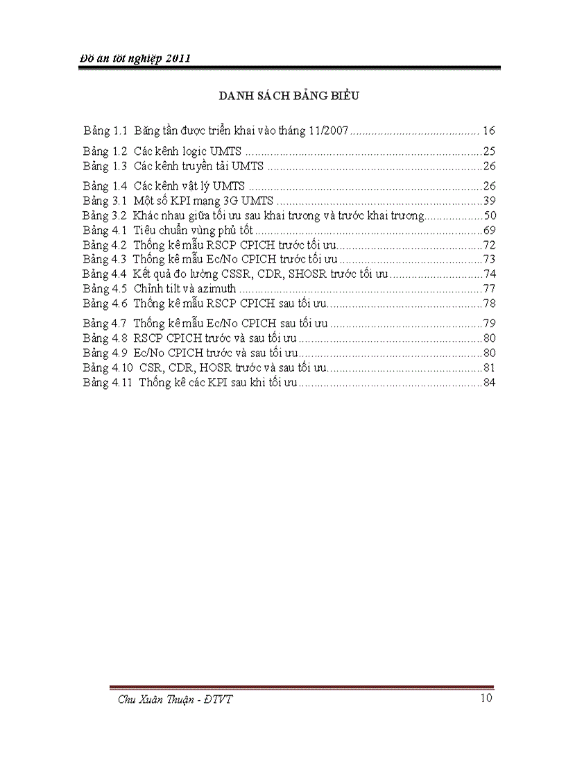 image for page Tối ưu chỉ số KPI mạng vô tuyến 3G UMTS 5