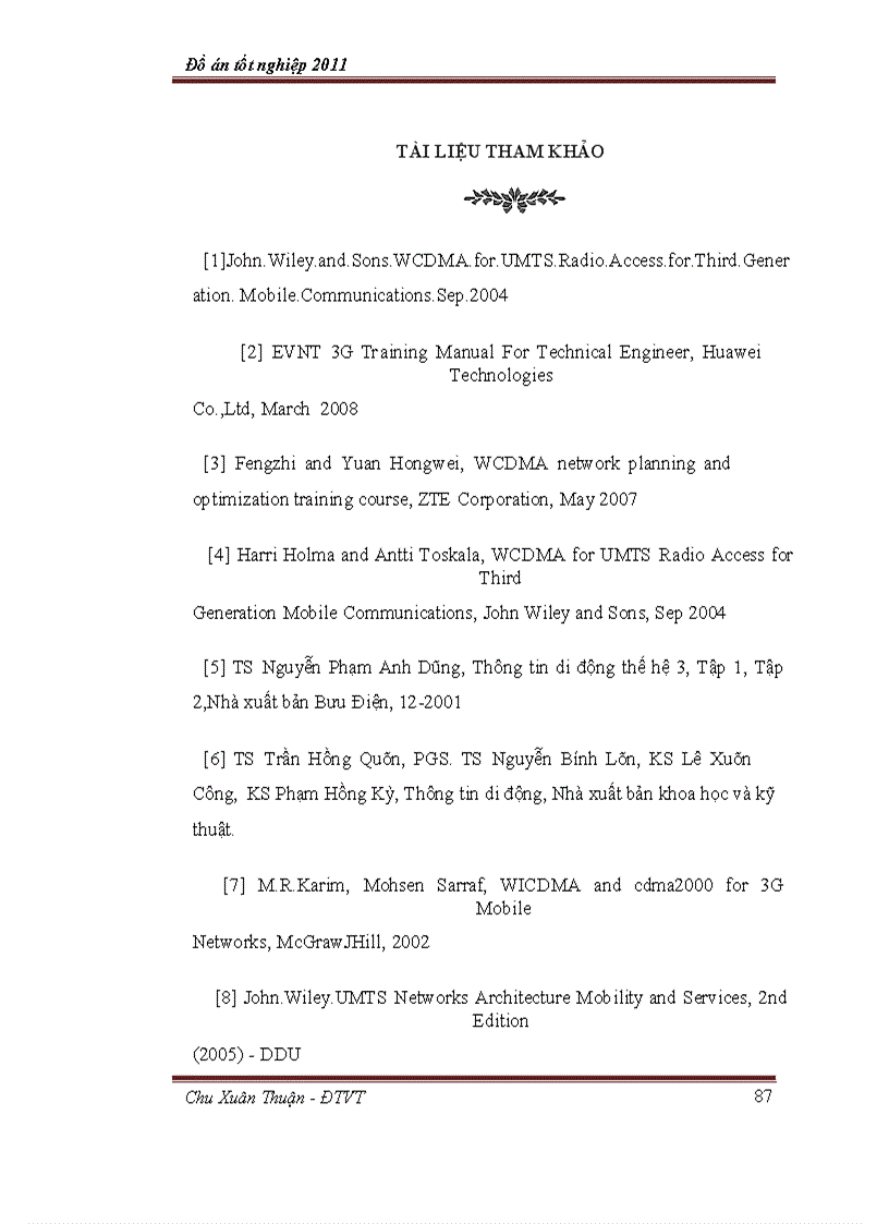 image for page Tối ưu chỉ số KPI mạng vô tuyến 3G UMTS 6