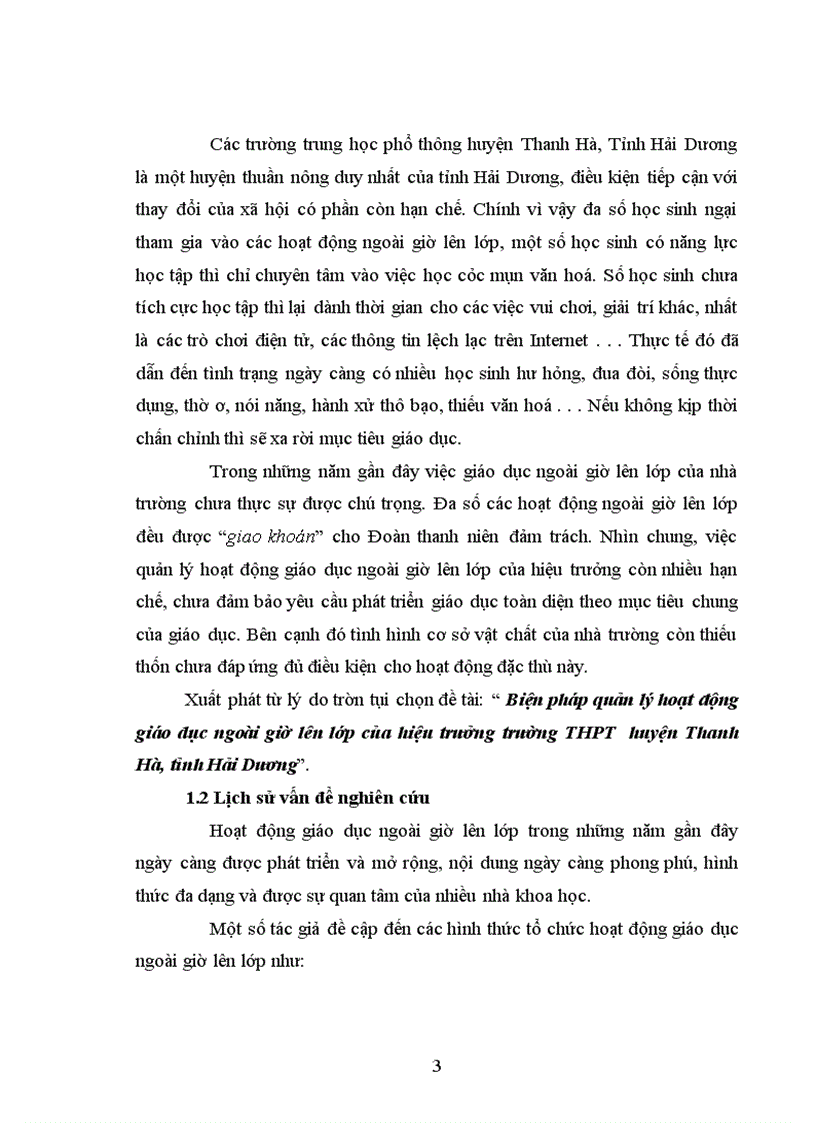 image for page Biện pháp quản lý hoạt động giáo dục ngoài giờ lên lớp của hiệu trưởng trường trung học phổ thông huyện thanh hà tỉnh hải dương